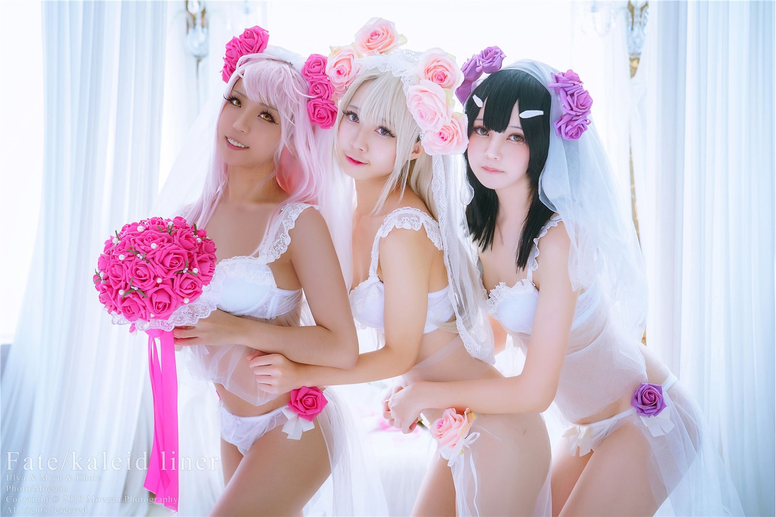 冲田凛花Rinka、铃铃Yakira、鬼姬Oni Hime Wedding Bikini ver. (Fate kaleid liner prisma☆伊莉雅)(8)